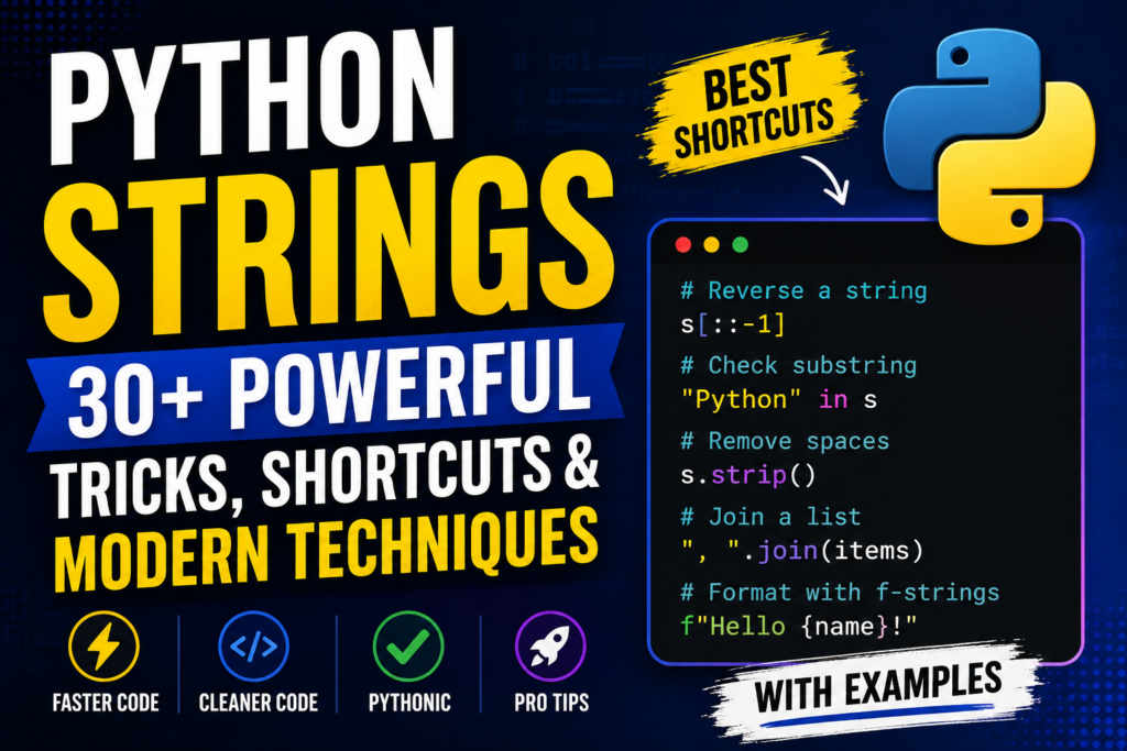 Python Strings: 30+ Powerful Coding Tricks, Shortcuts & Modern Techniques